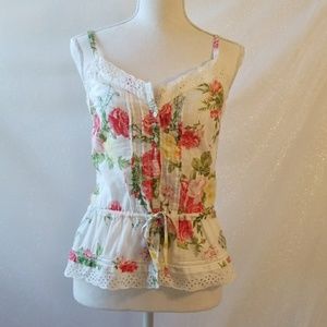 Abercrombie & Fitch Lace Eyelet Tank Small